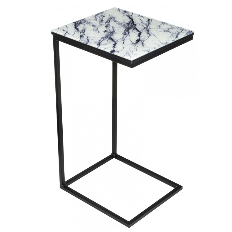 

Приставной стол Zermatt Side Table white marble