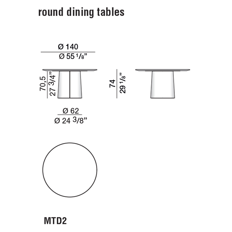 Дизайнерский круглый обеденный стол MATEO Dining Table в Москве