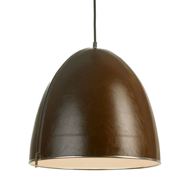   Leather Cone Brown Pendant    | Loft Concept 