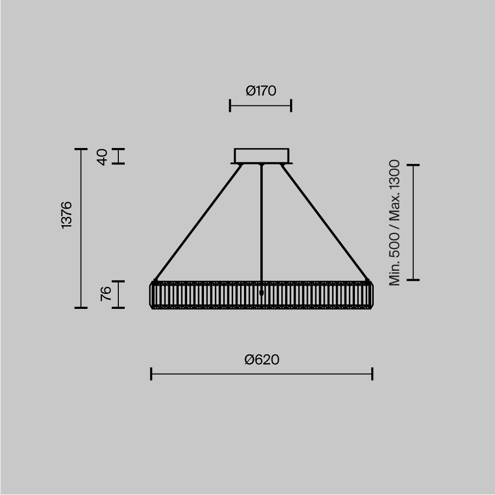 Люстра подвесная Krone 3000К 90Вт в Москве