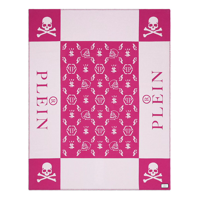  Philipp Plein Plaid Cashmere Skull Pink     | Loft Concept 