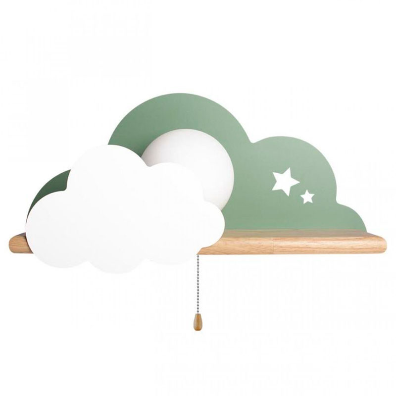 

Бра с полкой зелёное Облако Wall Lamp Green Cloud