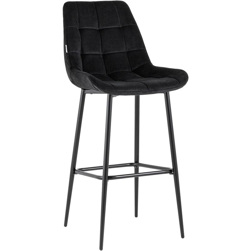 

Стул Полубарный NANCY Chair посадка 75 см Черный Велюр