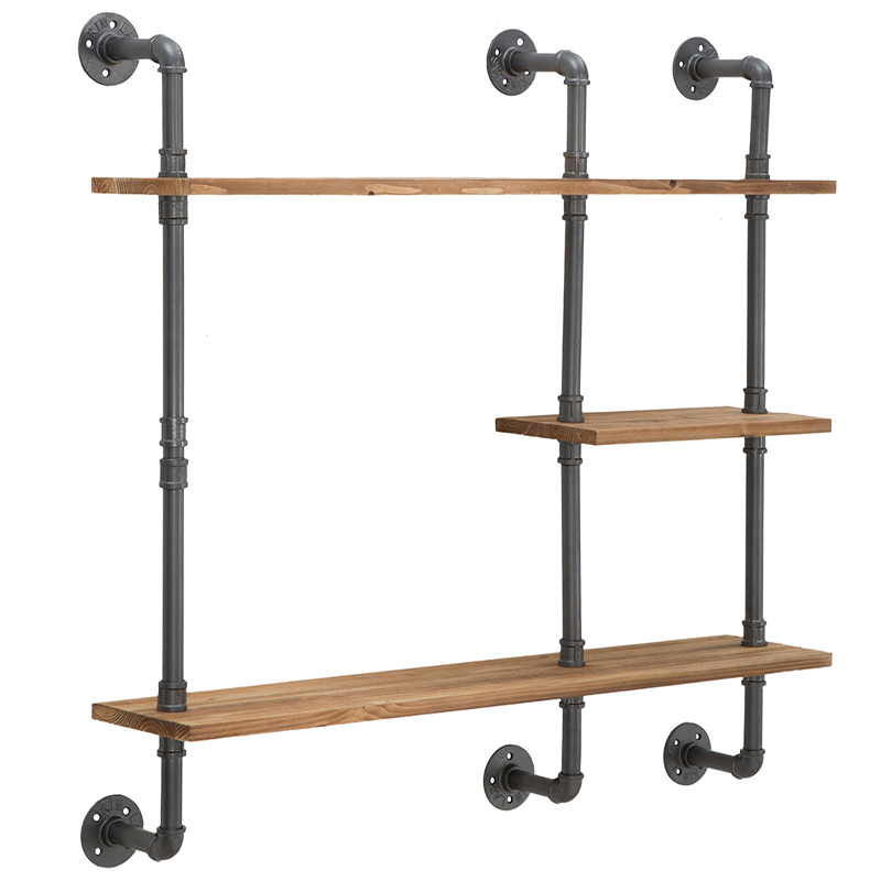  Industrial Wood Metal Shelf     | Loft Concept 