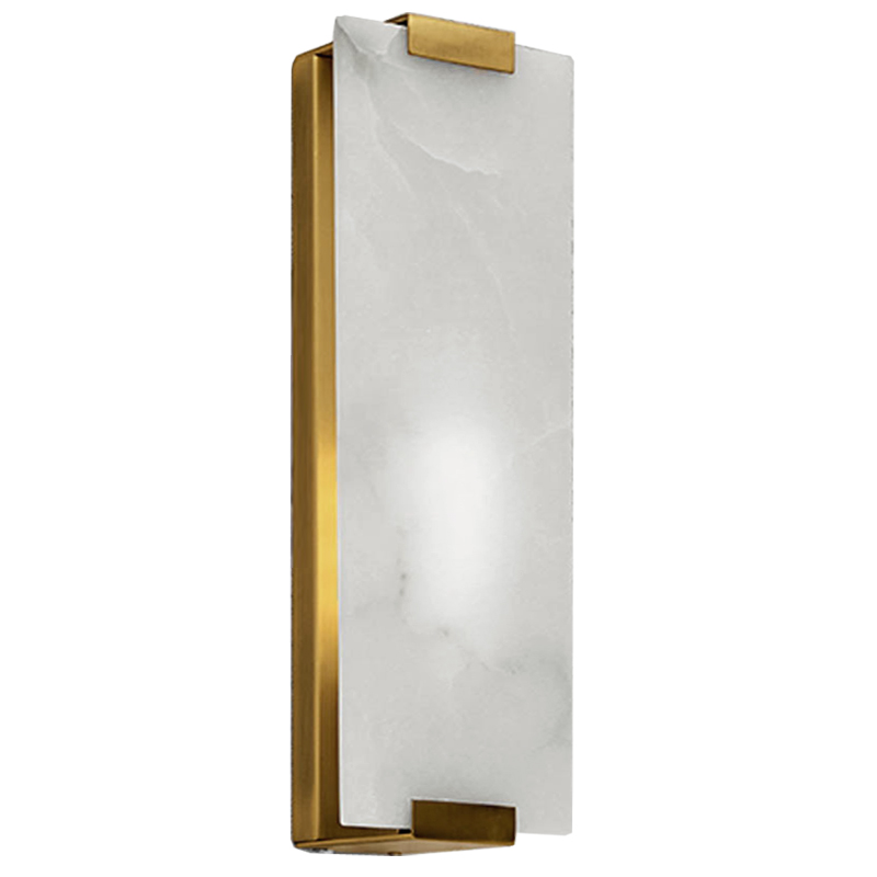  Marble Rectangle Wall Lamp Brass    | Loft Concept 