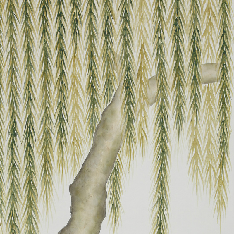    Willow Original colourway on Bleached White dyed silk    | Loft Concept 