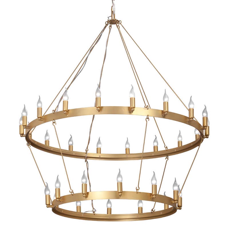  Camino Round Chandelier two tiers gold    | Loft Concept 