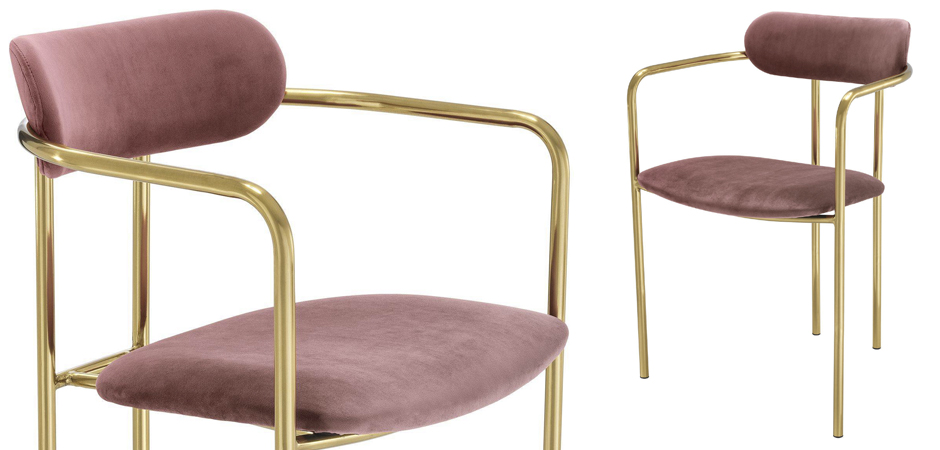 Комплект из двух стульев Eichholtz Dining Chair Singer set of 2 faded rose - фото