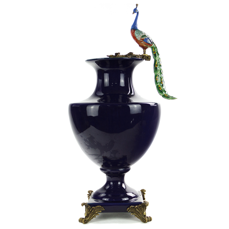  Selenia Blue Vase Peacock -    | Loft Concept 