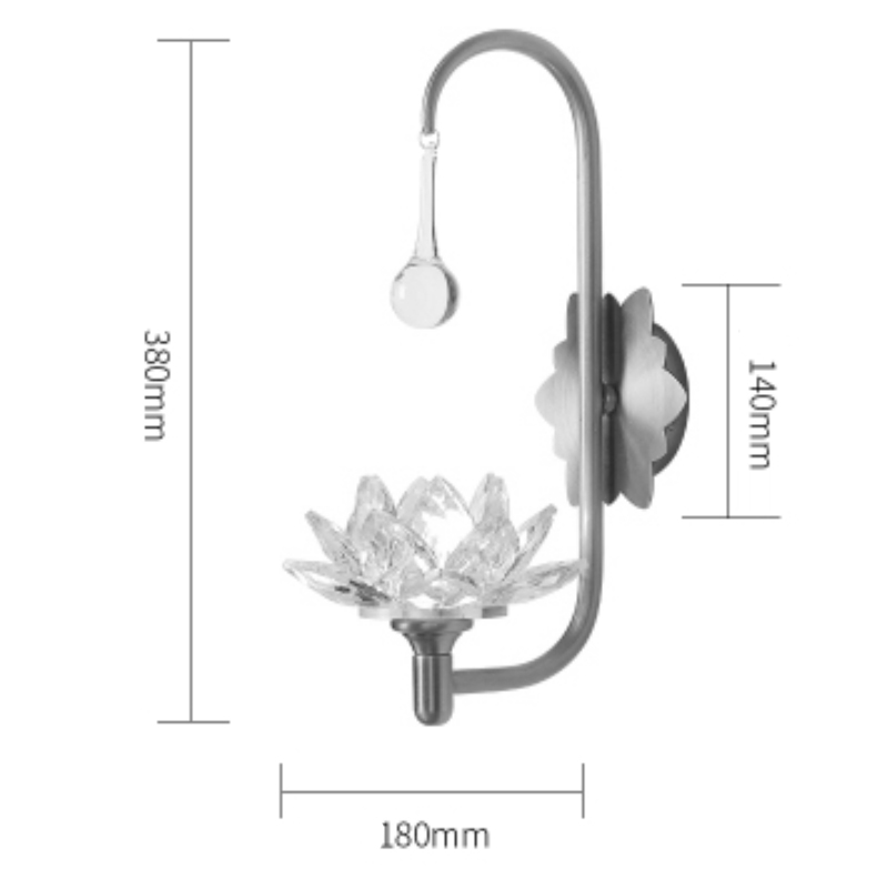     Lotus flower Wall Clear Glass A  