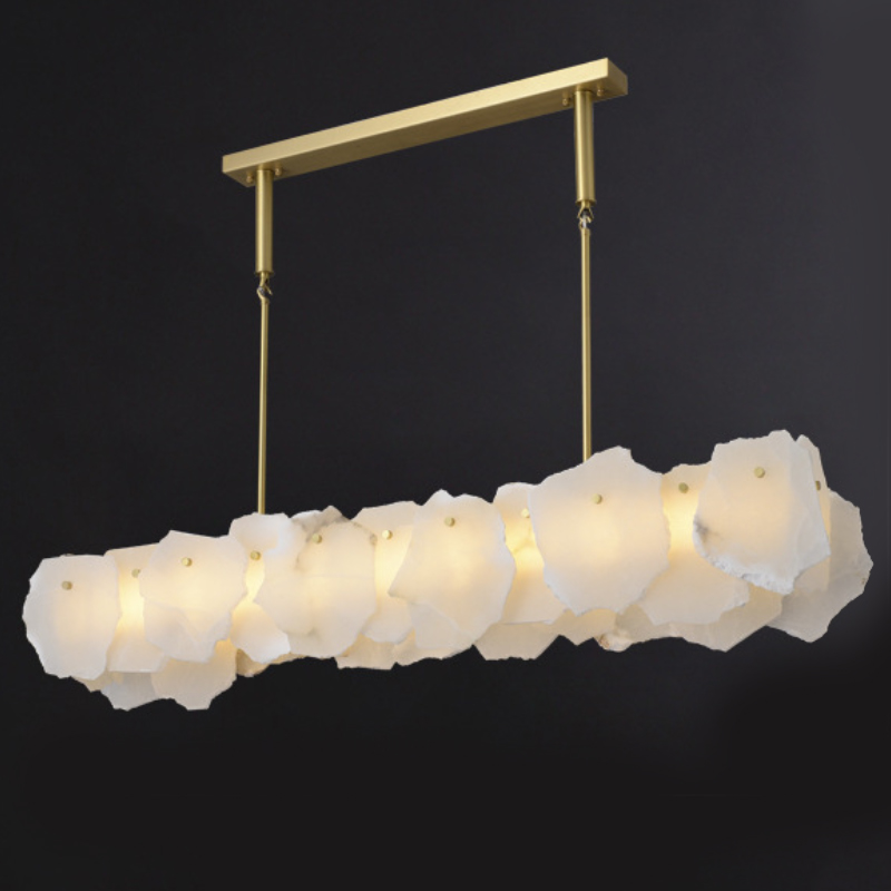  Lucretia Marble Rectangular Chandelier    Bianco   | Loft Concept 