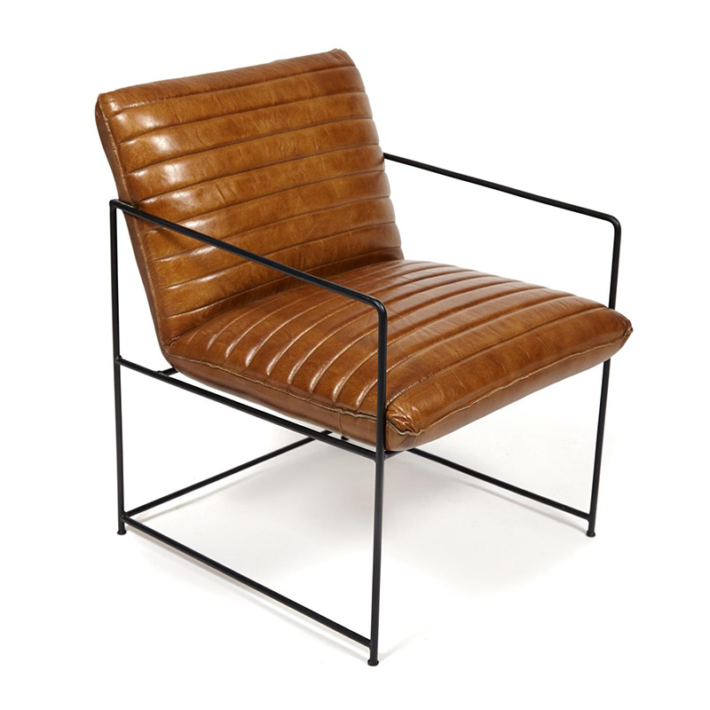 Кресло Industrial Frame buffalo leather armchair