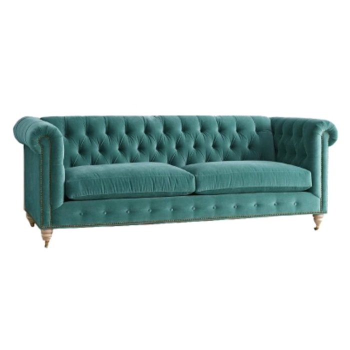 Трехместный диван Velvet Lyre Chesterfield Sofa