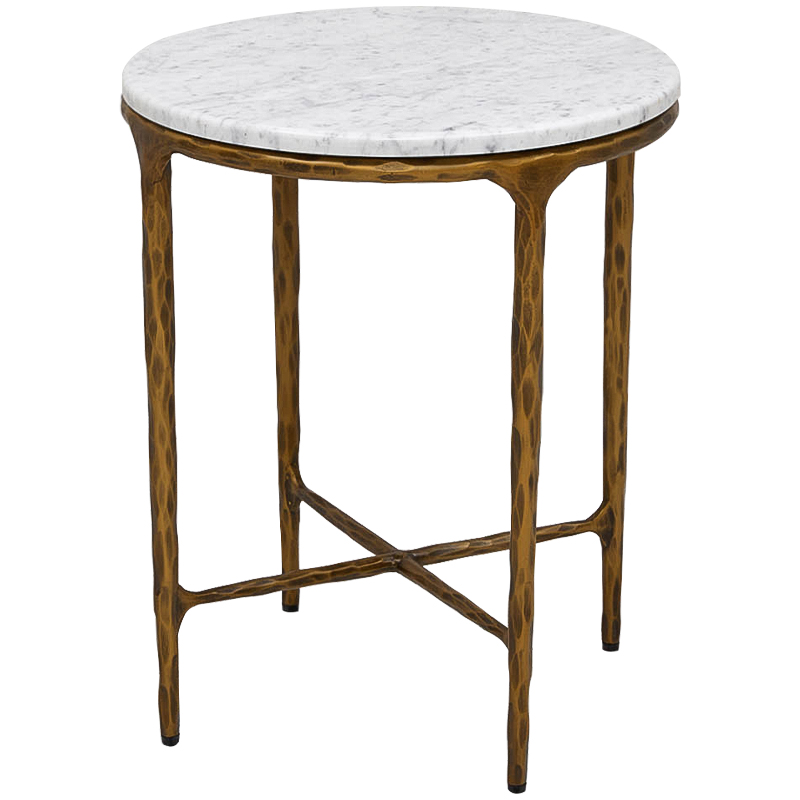       Randy Marble Round Coffee Table   Bianco    | Loft Concept 