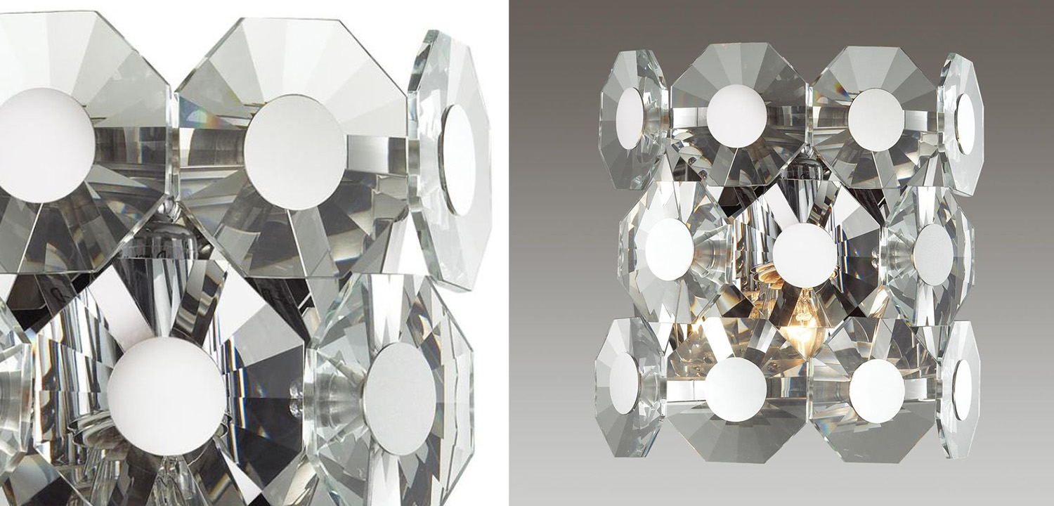 Бра Crystal Octagons Chrome - фото