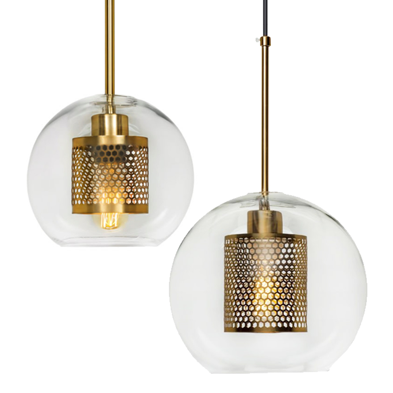 Perforated Vessel Pendant Lamp Gold Ball      | Loft Concept 