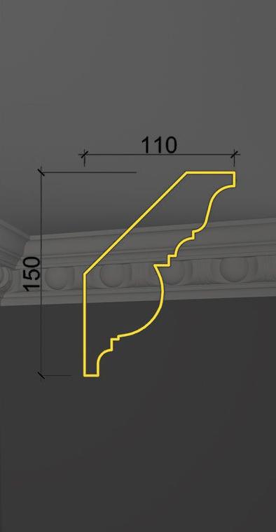 Карниз с орнаментом KO-01 в Москве