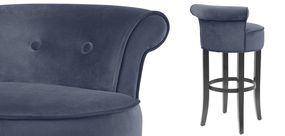 Барный стул Eichholtz Bar Stool Sophia Loren Blue