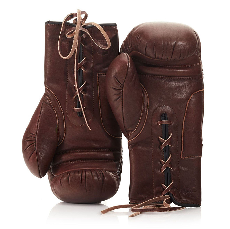   RETRO HERITAGE BROWN LEATHER BOXING GLOVES    | Loft Concept 