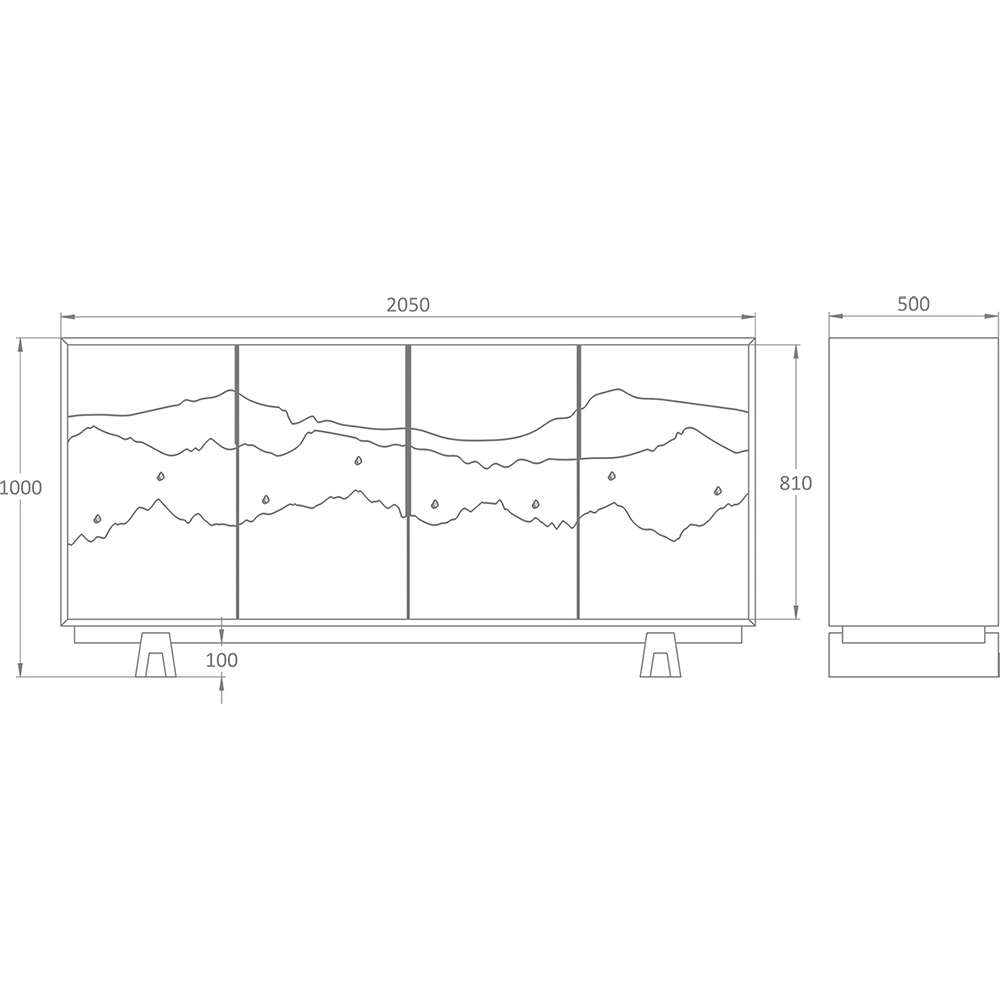 Буфет Okinawa Taupe Large в Москве