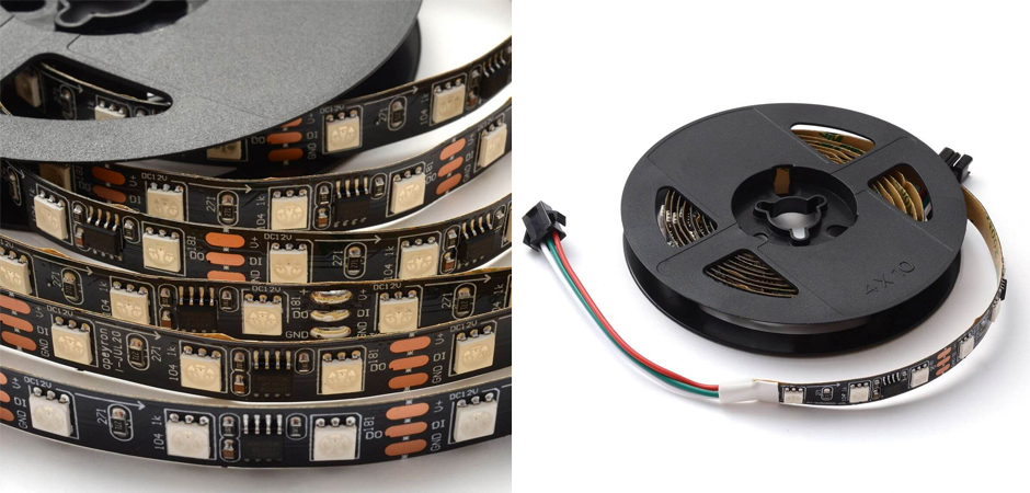 Комплект светодиодной ленты 14,4W/m 60Led/m 5050SMD разноцветный 5M - фото №1