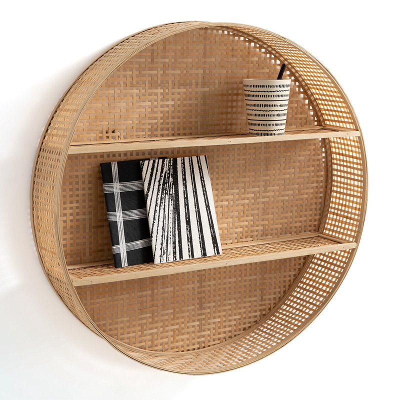  Wicker Bamboo Shelf cells    | Loft Concept 