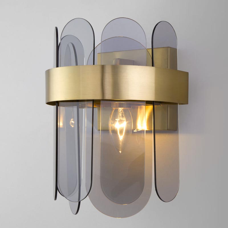  Decorative Oval Smoky Plates brass  (Smoke)    | Loft Concept 