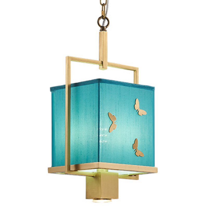    Butterflies Blue Background Hanging lamp     | Loft Concept 