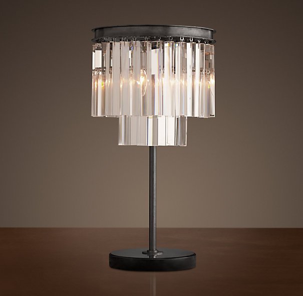   RH 1920s Odeon Clear Glass Table Lamp    | Loft Concept 