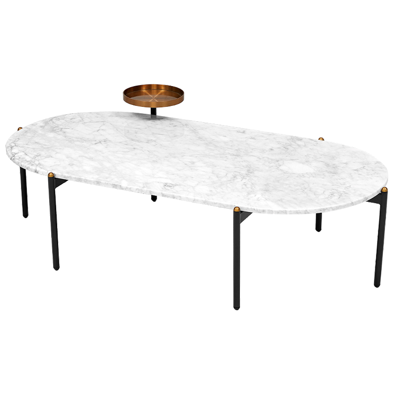 

Кофейный стол с белой каменной столешницей Macias Coffee Table White