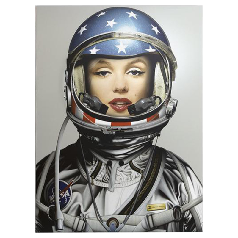 Неоновый постер Мерлин Монро в Скафандре Space Girl Marilyn