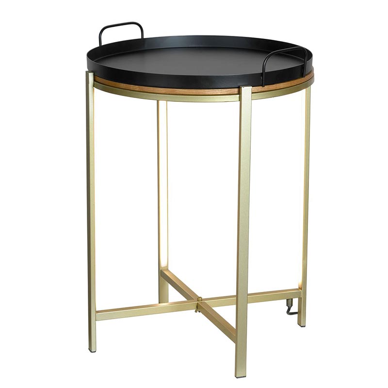 Приставной стол Nagib Side Table Bronze LED Бронза в Москве | Loft Concept 