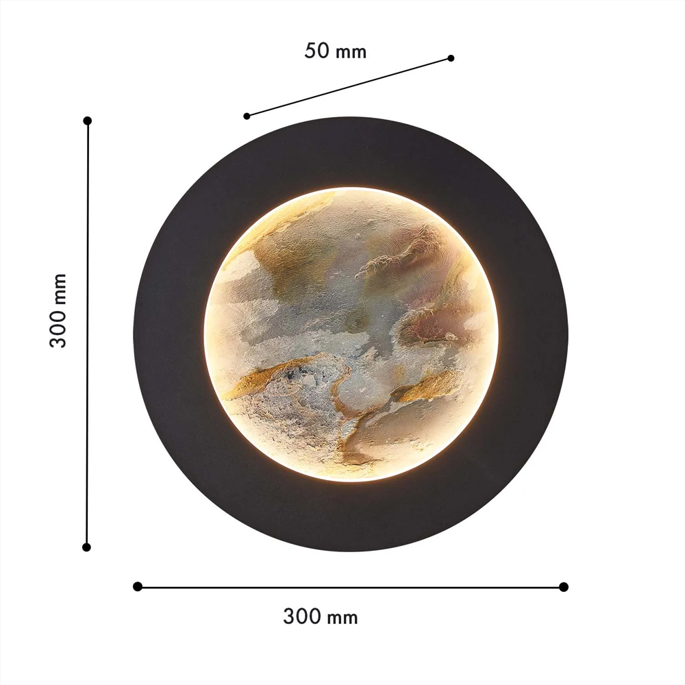 Бра в форме диска черного цвета Borders of Black в Москве