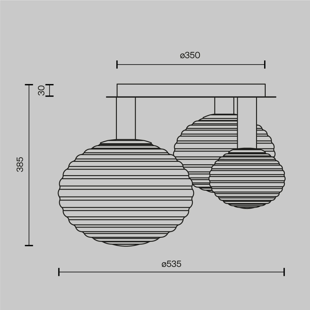 Потолочный светильник Triple ribbed base в Москве