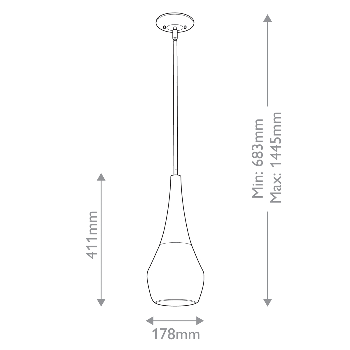 Подвесной светильник каплевидной формы с комбинированным плафоном из стали и белого матового стекла Kichler в Москве