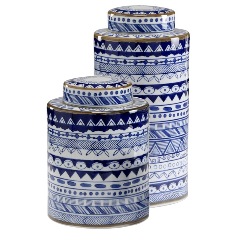 

Вазы с крышками Oriental Blue Ornament Vases