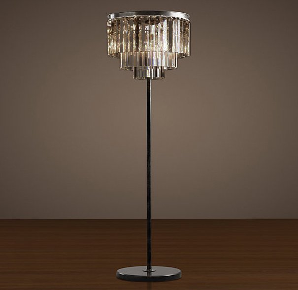  RH 1920S ODEON Clear Glass Flor Lamp SMOKE       | Loft Concept 