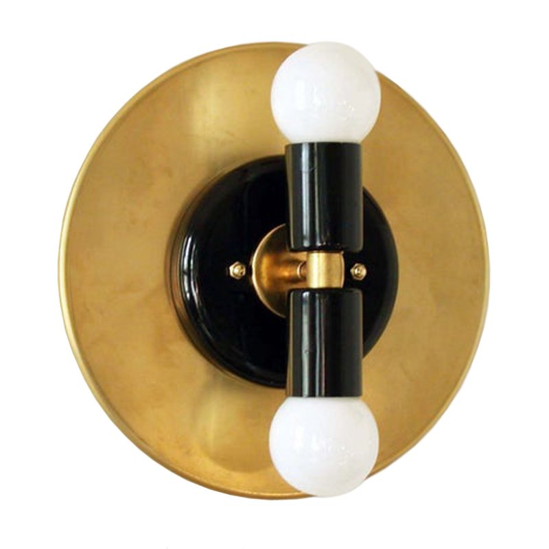Modern Wall Double Sconce Gold Black      | Loft Concept 