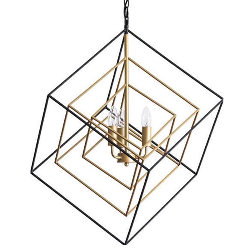  CUBIST Pendant Black and Gold 3 lamp     | Loft Concept 