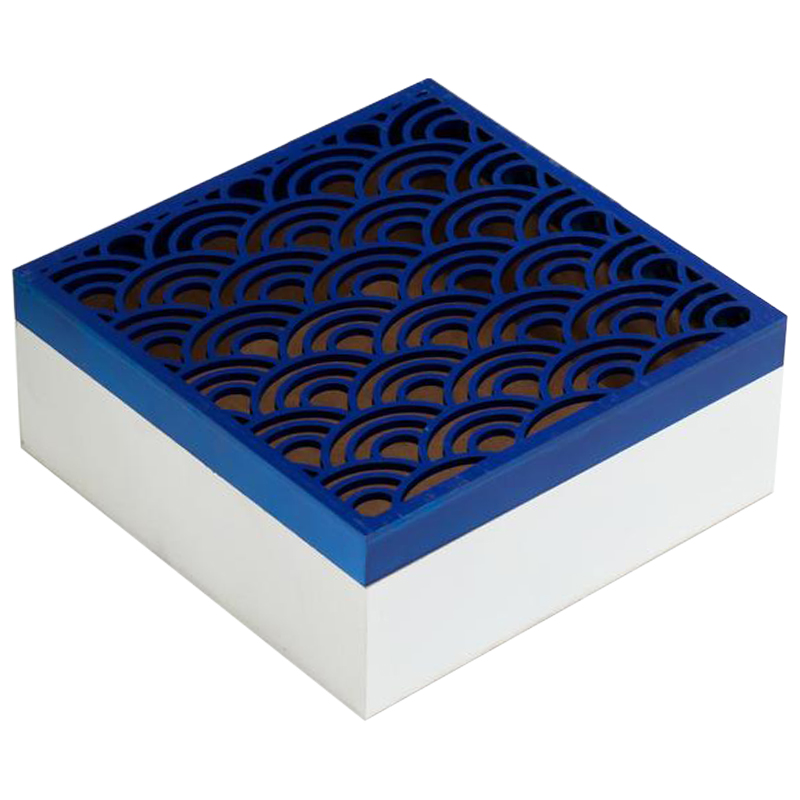  Deep Blue Scales Pattern Box     | Loft Concept 