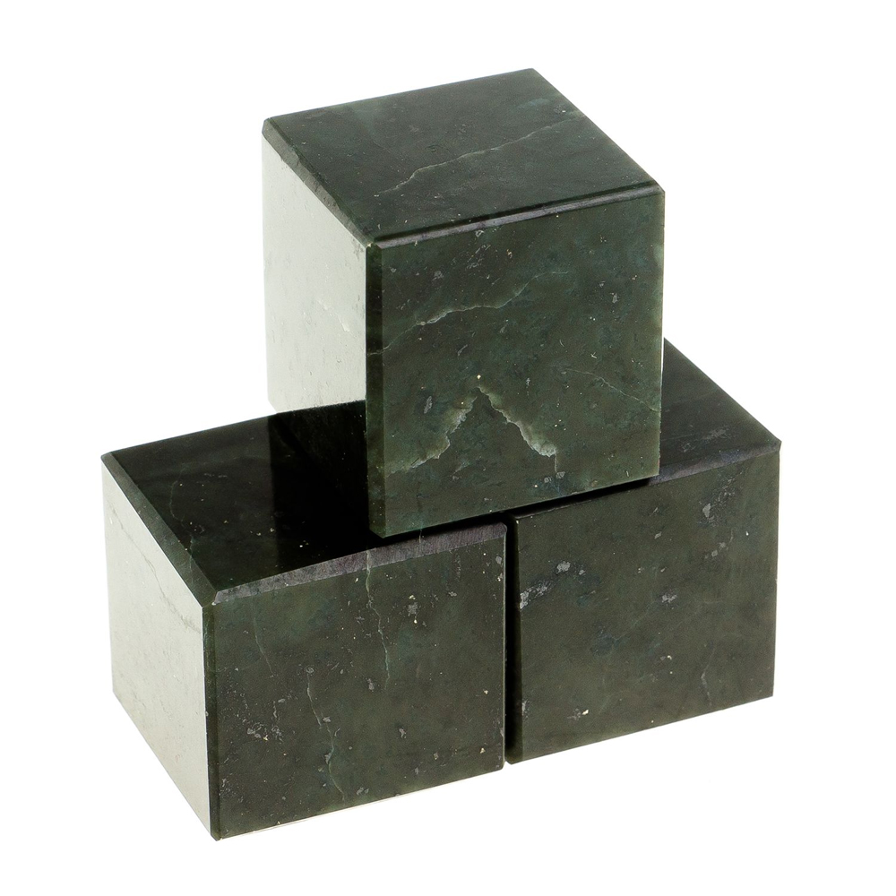 

Камни для охлаждения виски из чёрного змеевика Natural Stone Cube