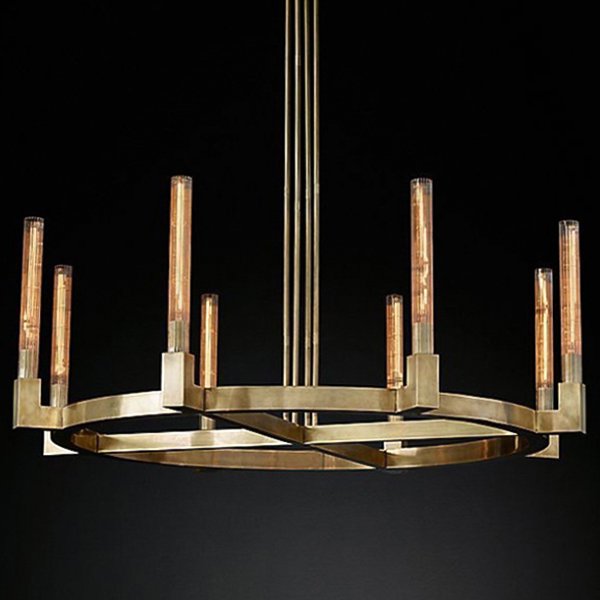  RH CANELLE Round Chandelier 8 Modern Brass    | Loft Concept 