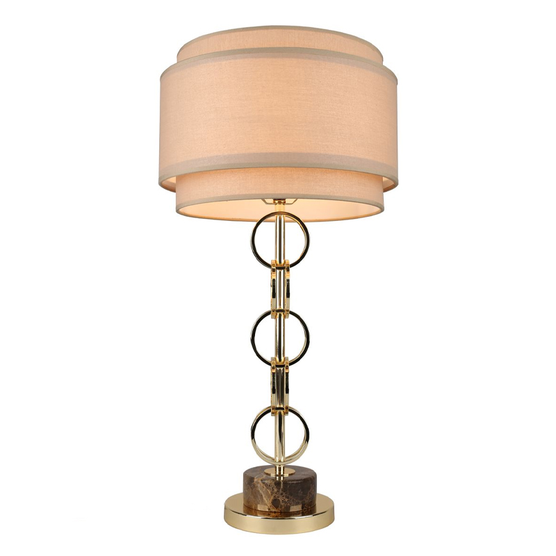 

Настольная лампа с бежевым абажуром Round Сhain