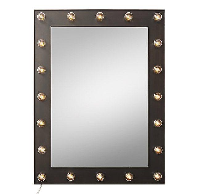 Зеркало с подсветкой Restoration Hardware ILLUMINATED Mirror Dark steel