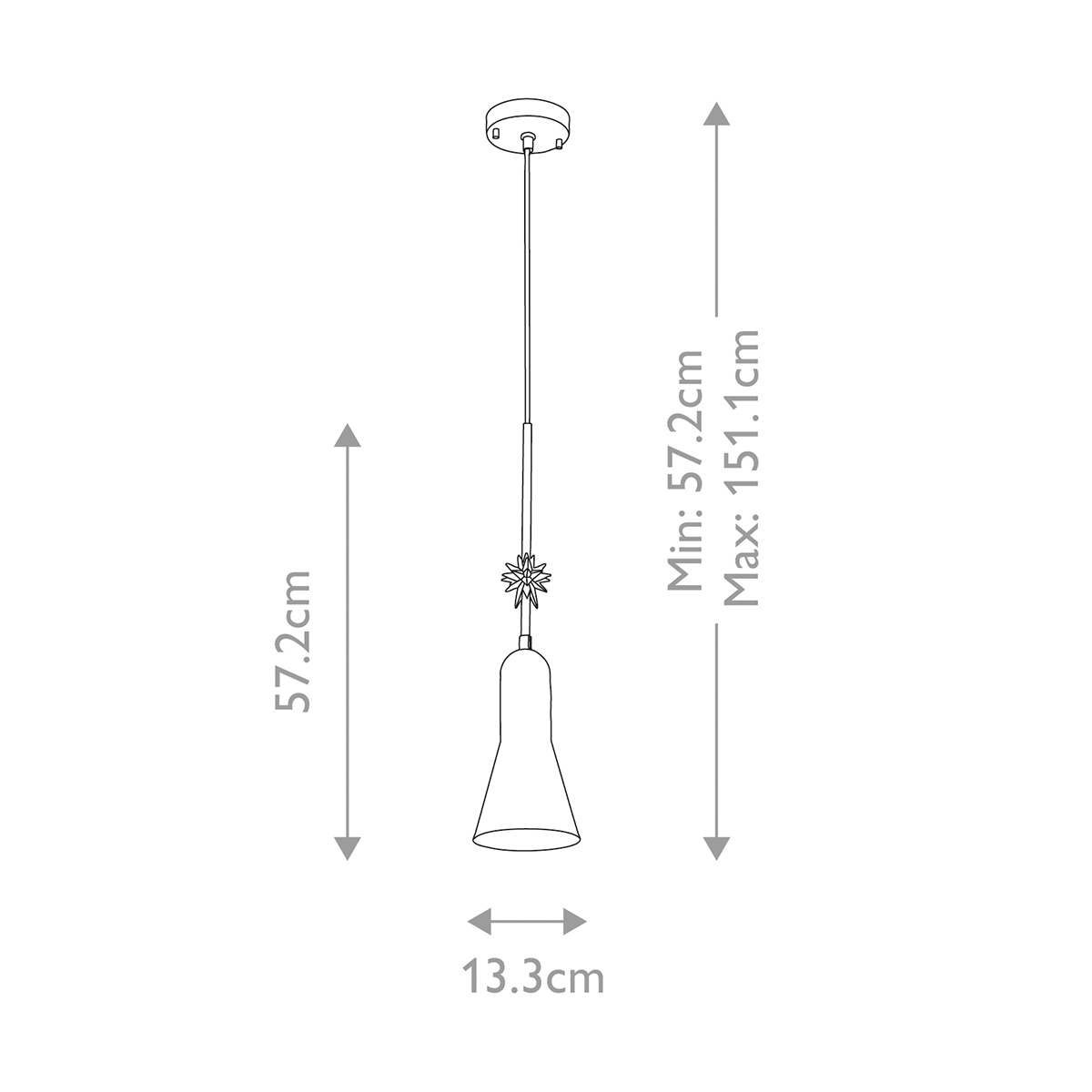 Подвесной светильник с конусным плафоном и декоративной звездой 57 см Elstead Lighting в Москве
