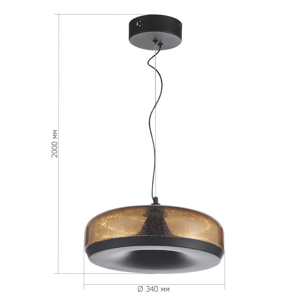 Подвесной светильник с стеклянным плафоном LED 42W 3000K Glass Textured Lampshade в Москве