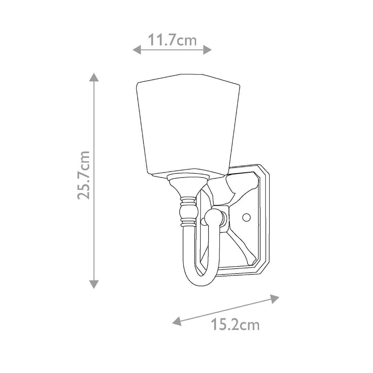 Бра для ванных комнат с белым матовым плафоном квадратной формы на основании цвета хром Feiss в Москве