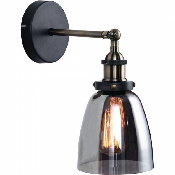  Smoke Glass cloche Wall Lamp    | Loft Concept 