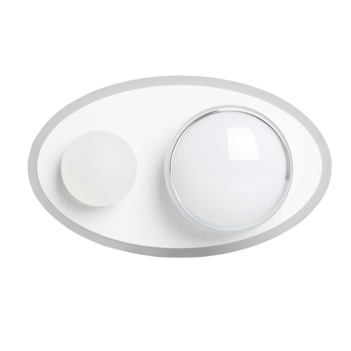 Бра овальной формы белого цвета с 2-мя лампами Lunar Pebbles Белый в Москве | Loft Concept 