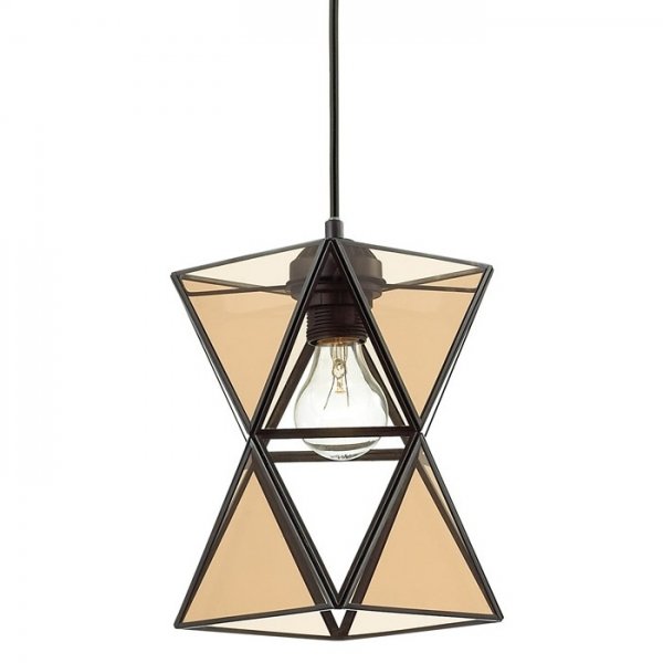   PolyPyramid Glass Pendant Cognac  (Amber)   | Loft Concept 